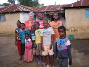 Carole and kids, Uganda